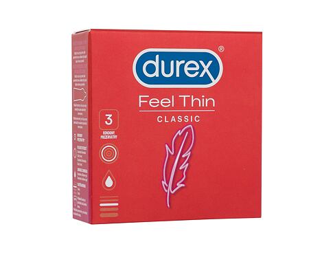 Kondomy Durex Feel Thin Classic 3 ks