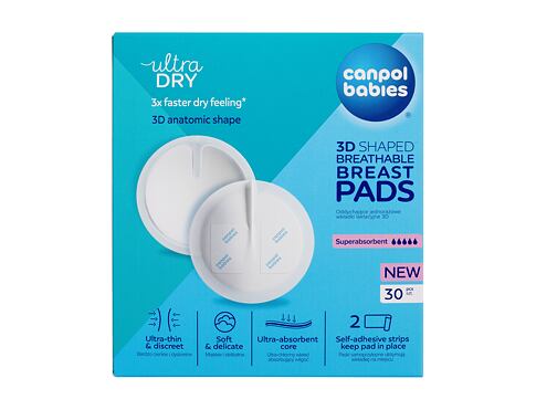 Vložky do podprsenky Canpol babies Ultra Dry 3D Shaped Breathable Breast Pads 30 ks