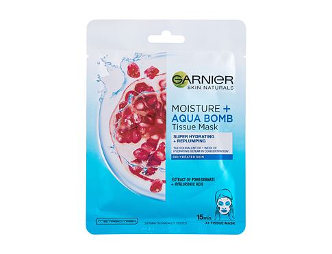 Pleťová maska Garnier Skin Naturals Moisture + Aqua Bomb 1 ks poškozený obal