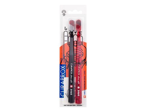 Klasický zubní kartáček Curaprox 5460 Ultra Soft Duo Tattoo Edition 2 ks poškozený obal
