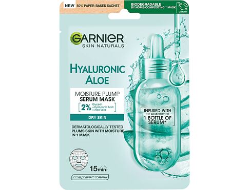 Pleťová maska Garnier Skin Naturals Hyaluronic Aloe Serum Tissue Mask 1 ks