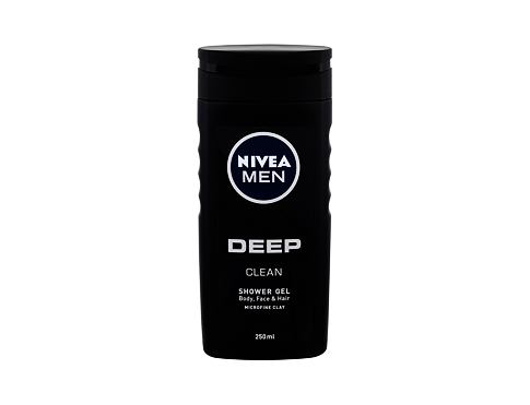 Sprchový gel Nivea Men Deep Clean Body, Face & Hair 250 ml