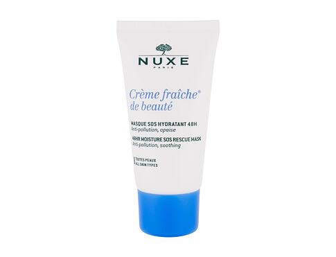 Pleťová maska NUXE Creme Fraiche de Beauté 48HR Moisture SOS Rescue Mask 50 ml poškozená krabička