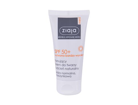 Opalovací přípravek na obličej Ziaja Med Protective Tinted SPF50+ 50 ml Natural