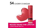 Rtěnka BOURJOIS Paris Rouge Velvet The Lipstick 2,4 g 54 Cherry D’Amour