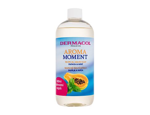 Tekuté mýdlo Dermacol Aroma Moment Papaya & Mint Tropical Liquid Soap Náplň 500 ml